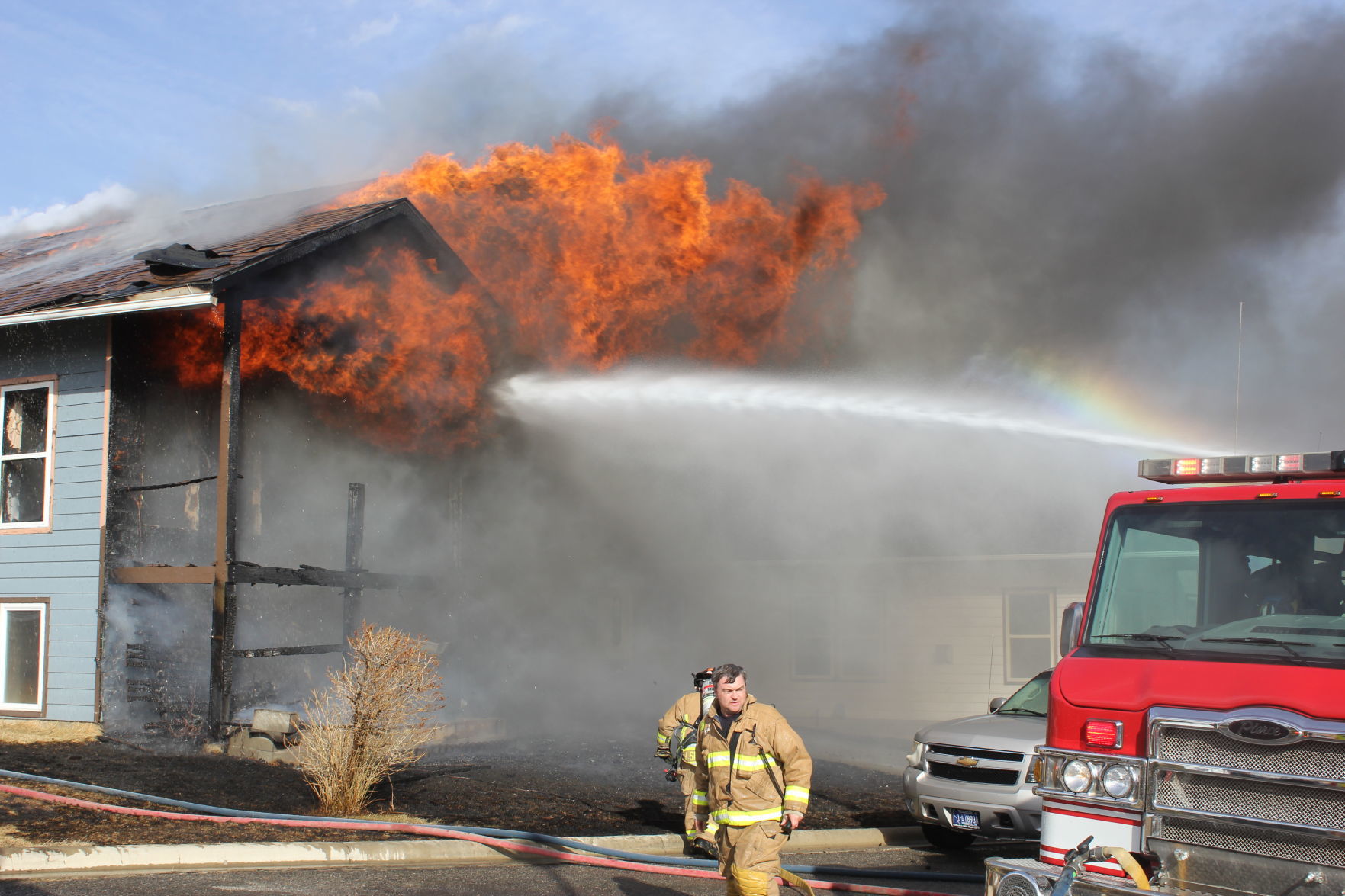 Firefighters on scene